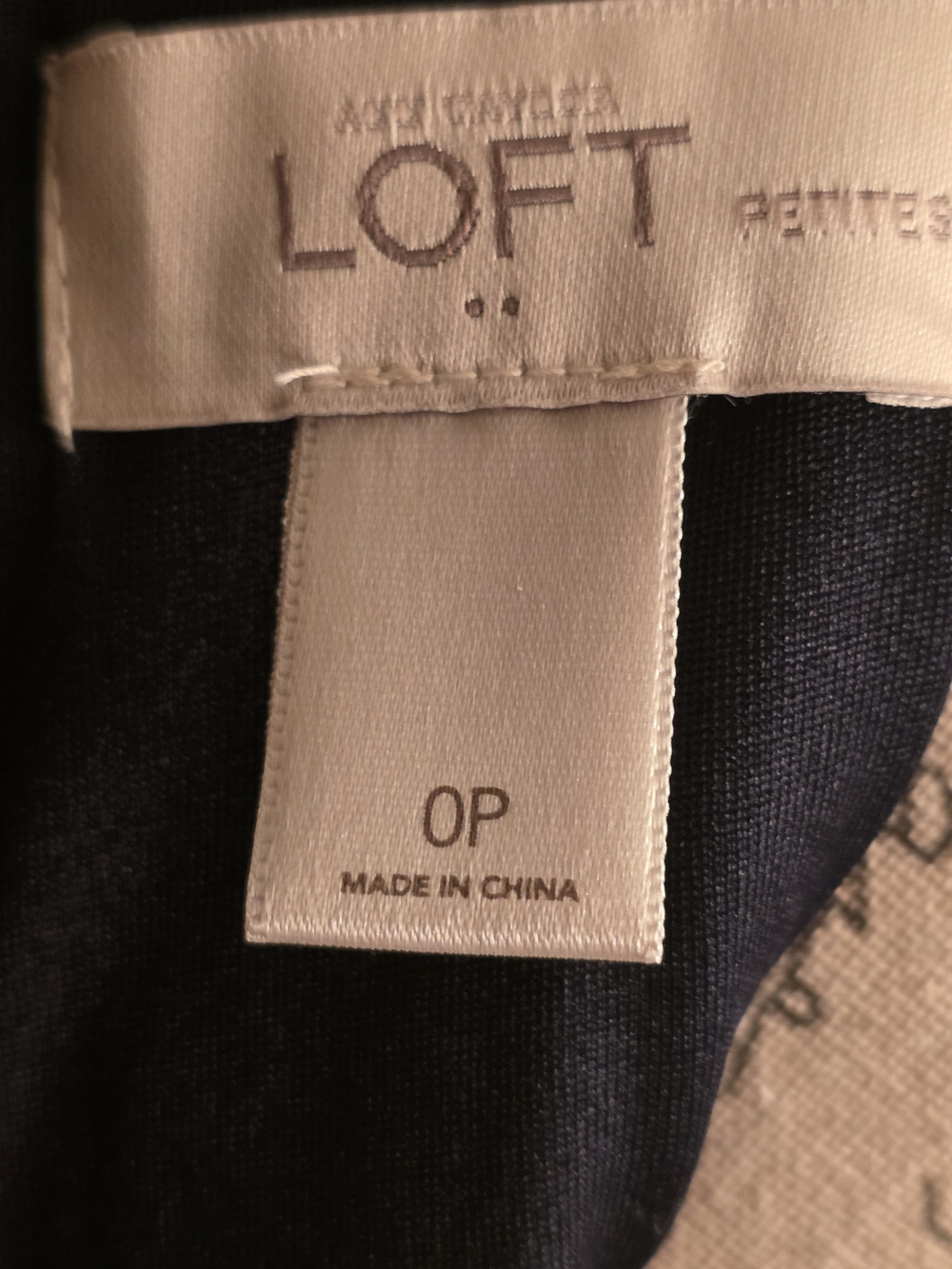 LOFT Navy Sleeveless Scallop Neck Mini Dress Women's 0Petite - Picture 2 of 6
